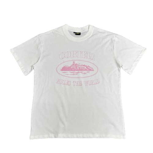 T-shirt Corteiz Blanc/Rose