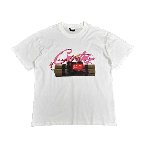 T-shirt Corteiz Blanc/Rose