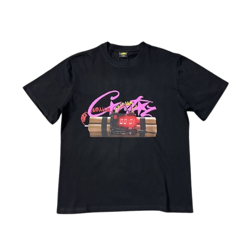 T-shirt Corteiz Noir/Rose